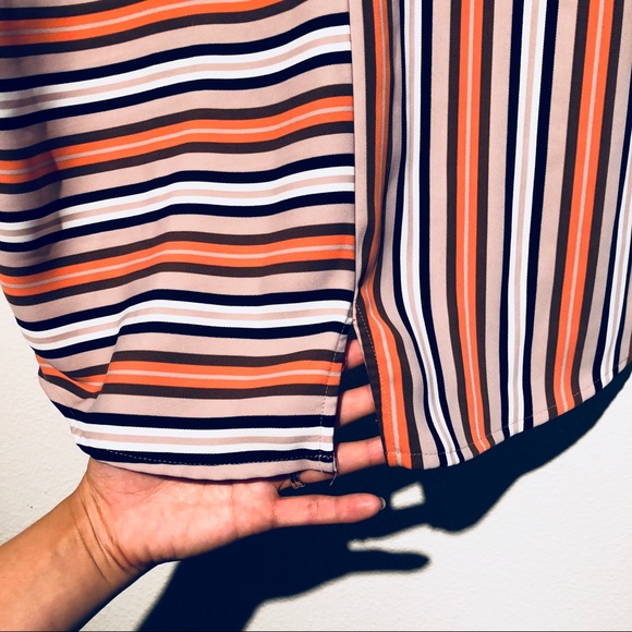 Horizontal/vertical Striped Couture Inspired Top - Picture 5 of 5